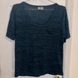 Old Navy Teal Heather Short Sleeve Shirt with large pocket size small